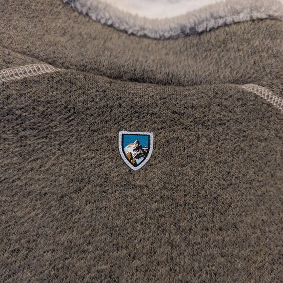 Kuhl Men's EUROPA Quarter Zip Alfpaca Fleece, Oatmeal, Medium - Picture 3 of 10